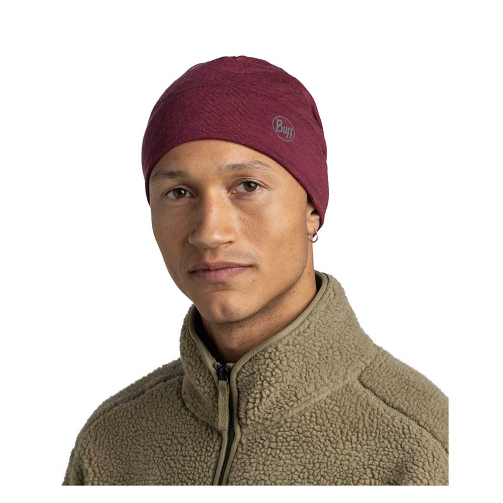 Merino Midweight Beanie BUFF 118007.422 Beanies One Size / Tibetan Red Melange