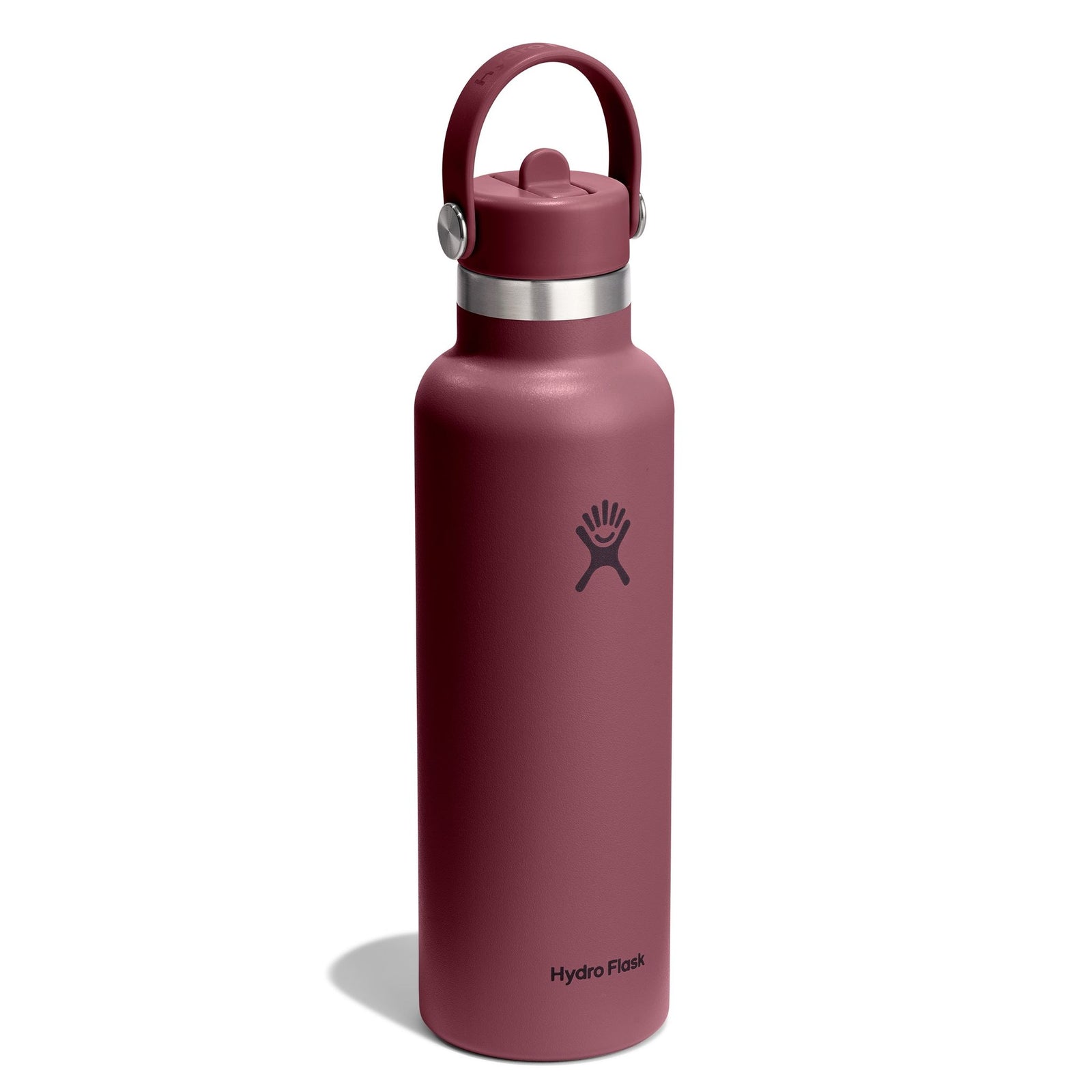 21 oz Standard Mouth w/ Flex Straw Cap Hydro Flask S21CFS674 Water Bottles 21 oz / Burgundy