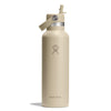21 oz Standard Mouth w/ Flex Straw Cap Hydro Flask S21CFS114 Water Bottles 21 oz / Oat