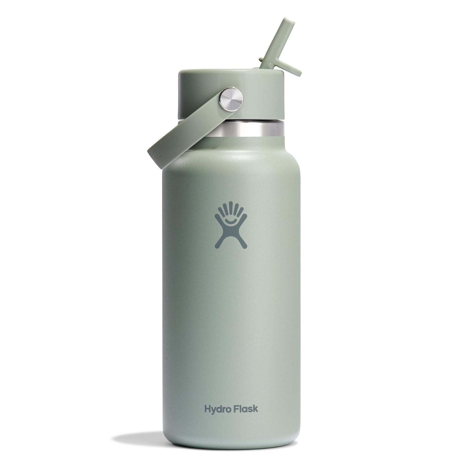 32 oz Wide Mouth w/ Flex Straw Cap Hydro Flask W32CFS374 Water Bottles 32 oz / Agave