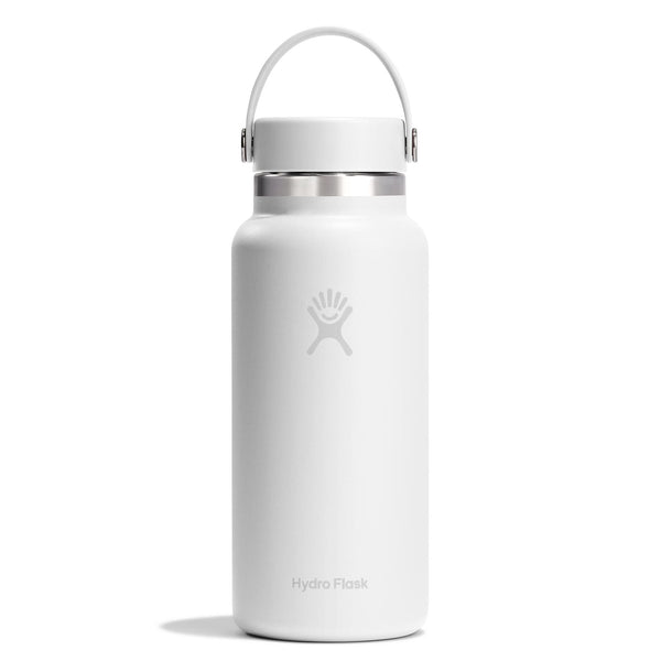 32 oz Wide Mouth Hydro Flask W32CTS110 Water Bottles 32 oz / White