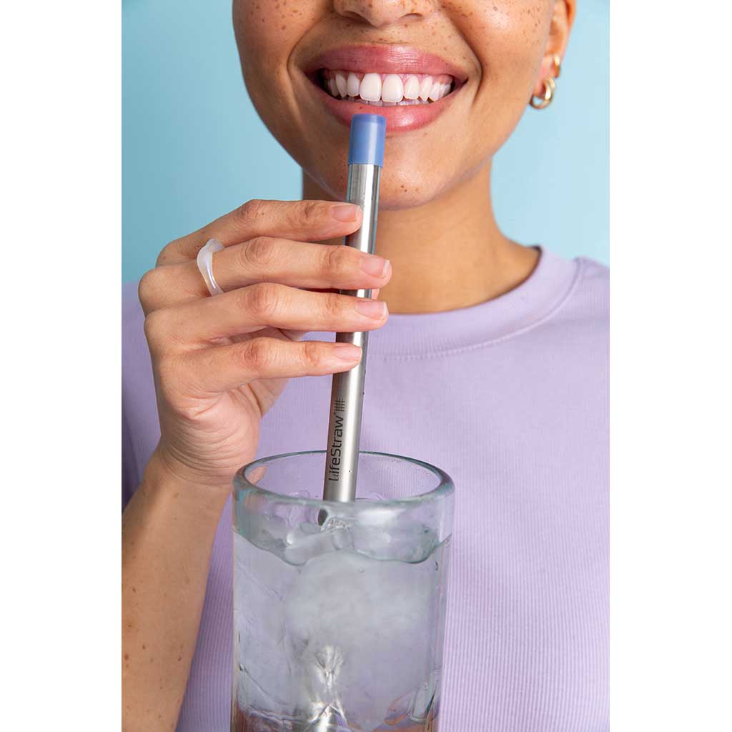 LifeStraw SIP with Carry Case LifeStraw LSSIP1MDWW Water Filters One Size / Midnight Blue