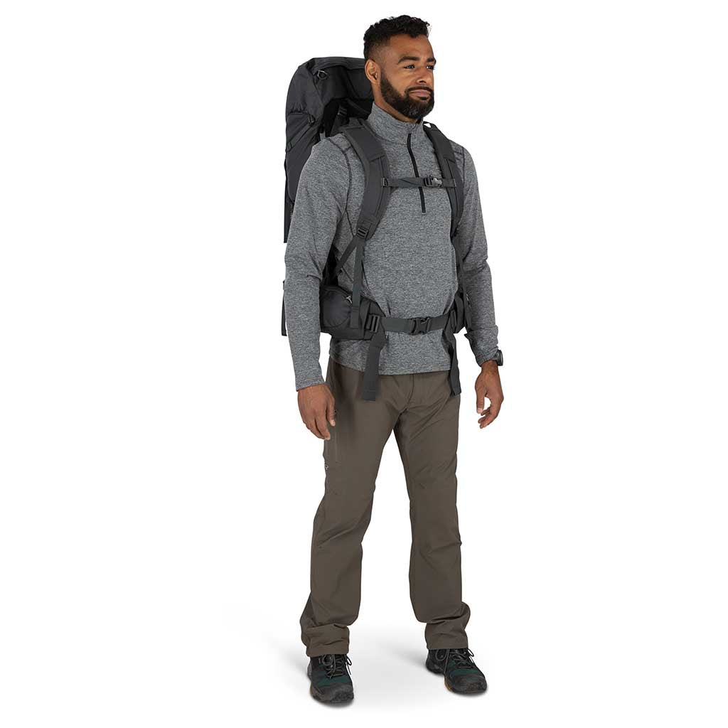 Rook 50 | Men's Osprey 10005868 Backpacks One Size / Dark Charcoal/Silver Lining