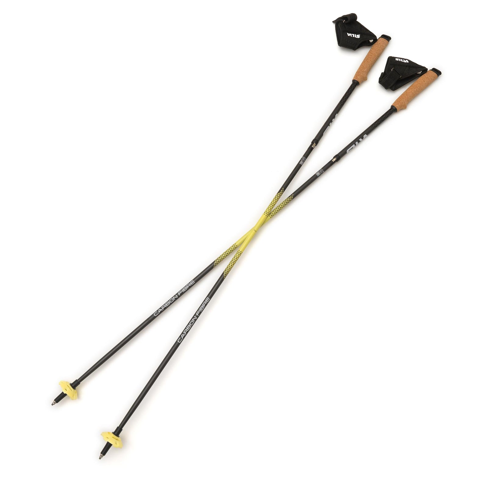 Running Poles Carbon Z | Fixed | 130cm Silva 38609 Walking Poles 130cm / Black/Yellow