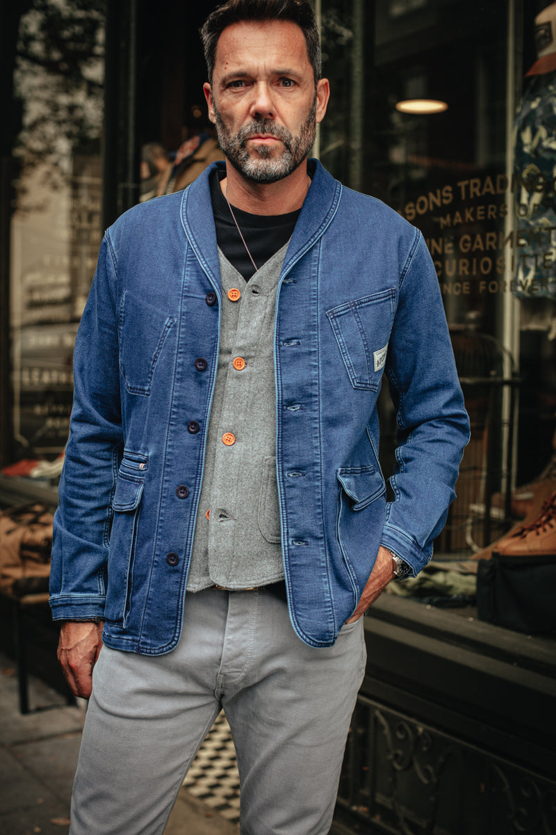 Crafter Chore Jacket &SONS CrafterInd-S Men's Chore Jackets Small / Indigo Wash