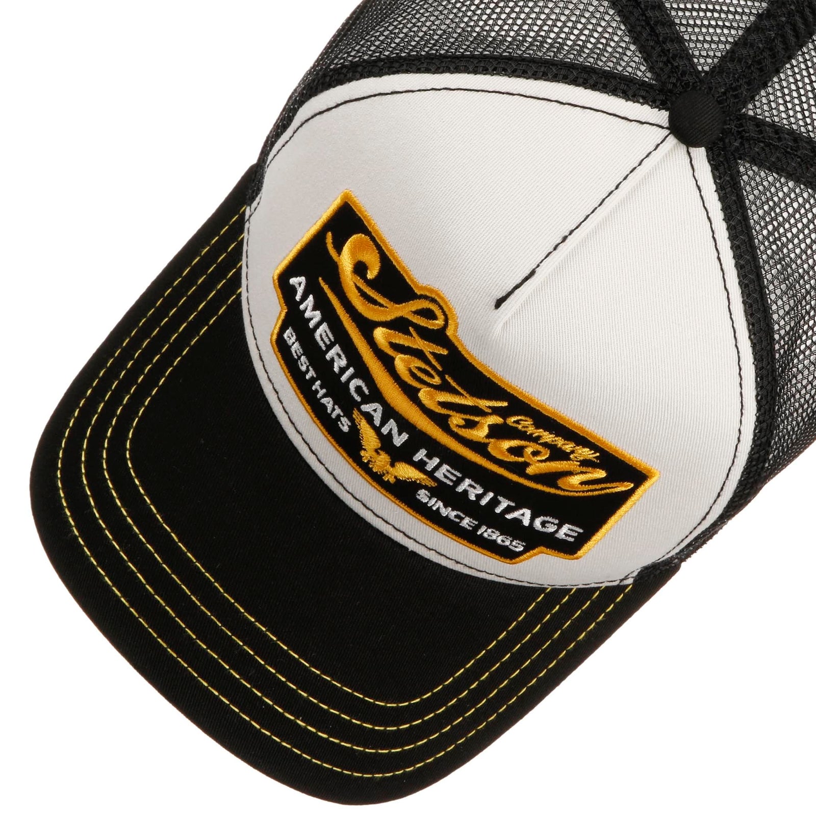 Trucker Cap | American Heritage Stetson 7751103-17-OS Caps & Hats One Size / Black/White