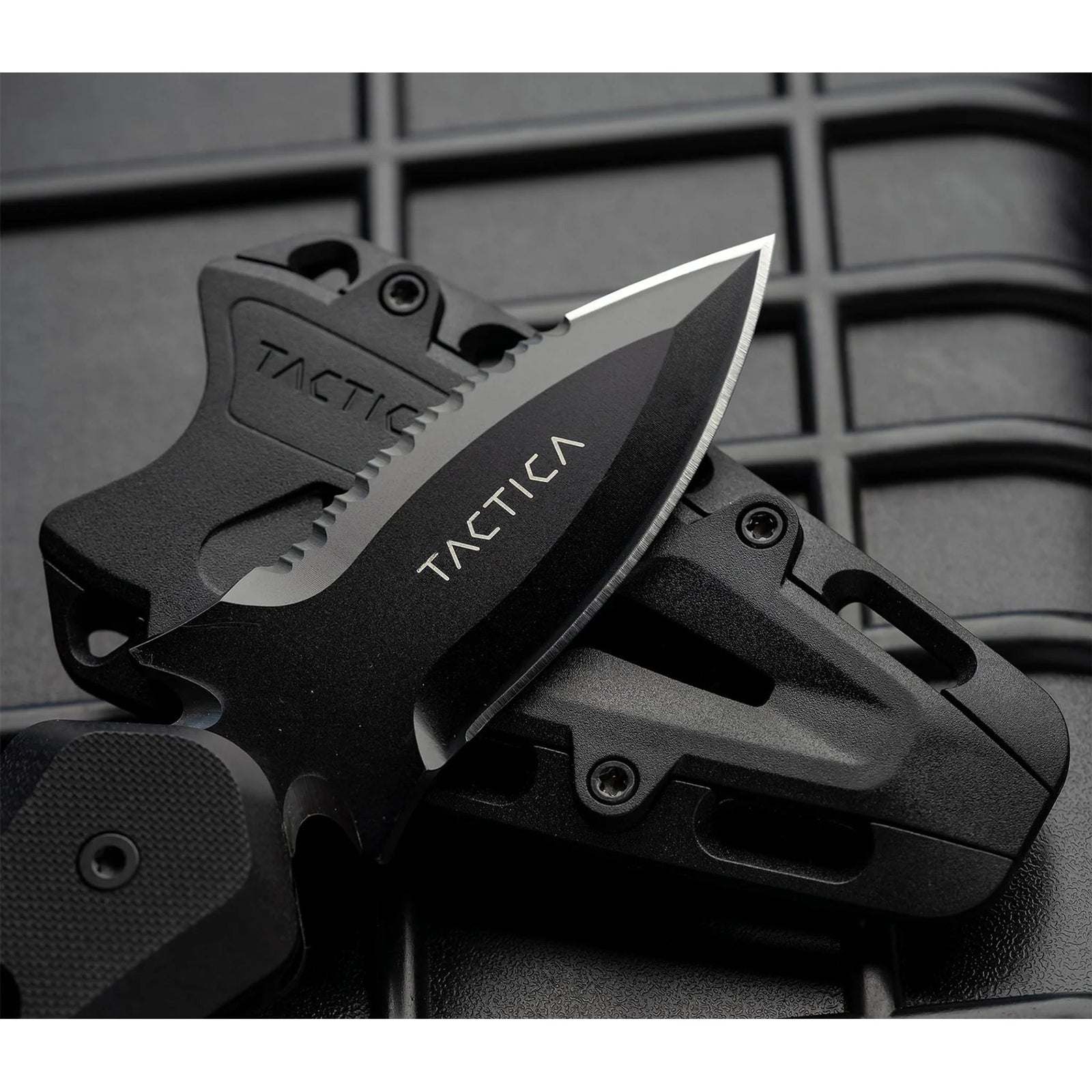 K.220 Search & Rescue Knife | Compact | Sharp Tip TACTICA TCK0220CBLKBLK-SHRP Knives One Size / Black - Sharp