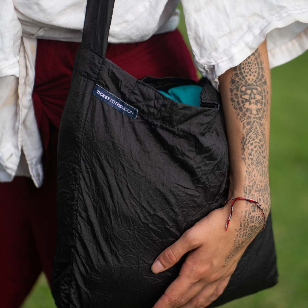Eco Bag Ticket To The Moon TMEBL0707 Tote Bags 30L / Black/Black