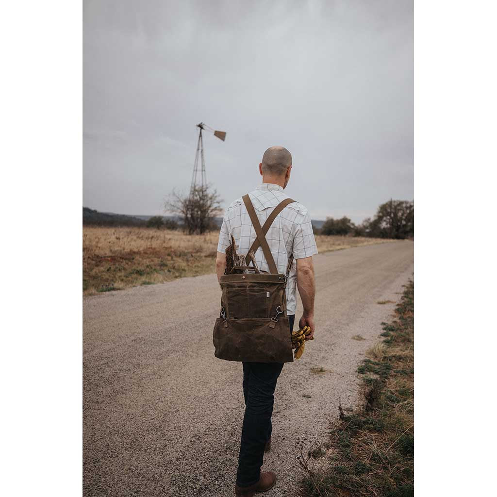 Waxed Canvas Gathering Bag Barebones Living GDN-069 Gathering Bags One Size / Dark Khaki