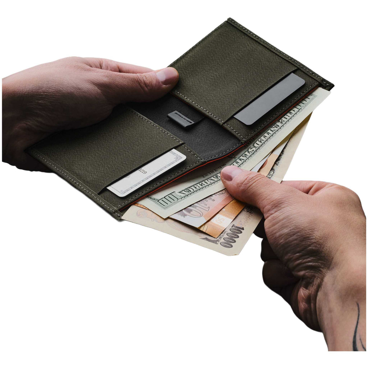 Ark Bifold Cash Wallet Alpaka AD010620522 Wallets One Size / Army Green | Axogrid 300D