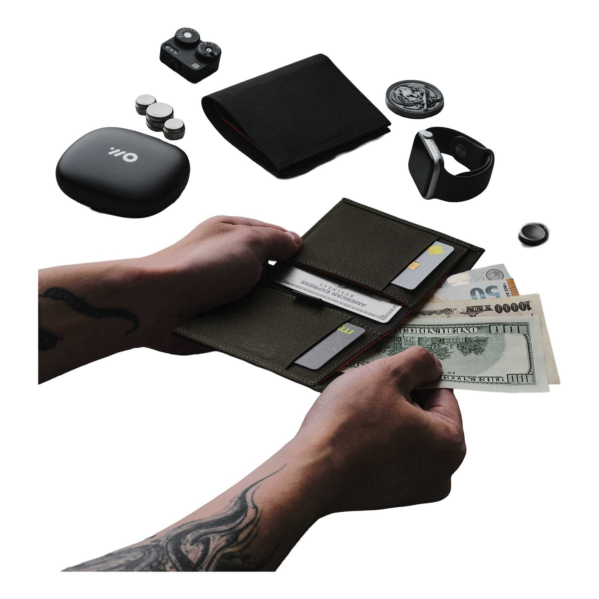 Ark Bifold Cash Wallet Alpaka AD010620121 Wallets One Size / Black | Axoflux 300D