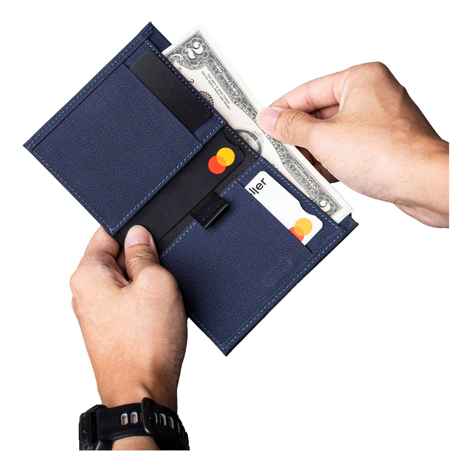 Ark Bifold Cash Wallet Alpaka AD010620621 Wallets One Size / Blue | Axoflux 300D