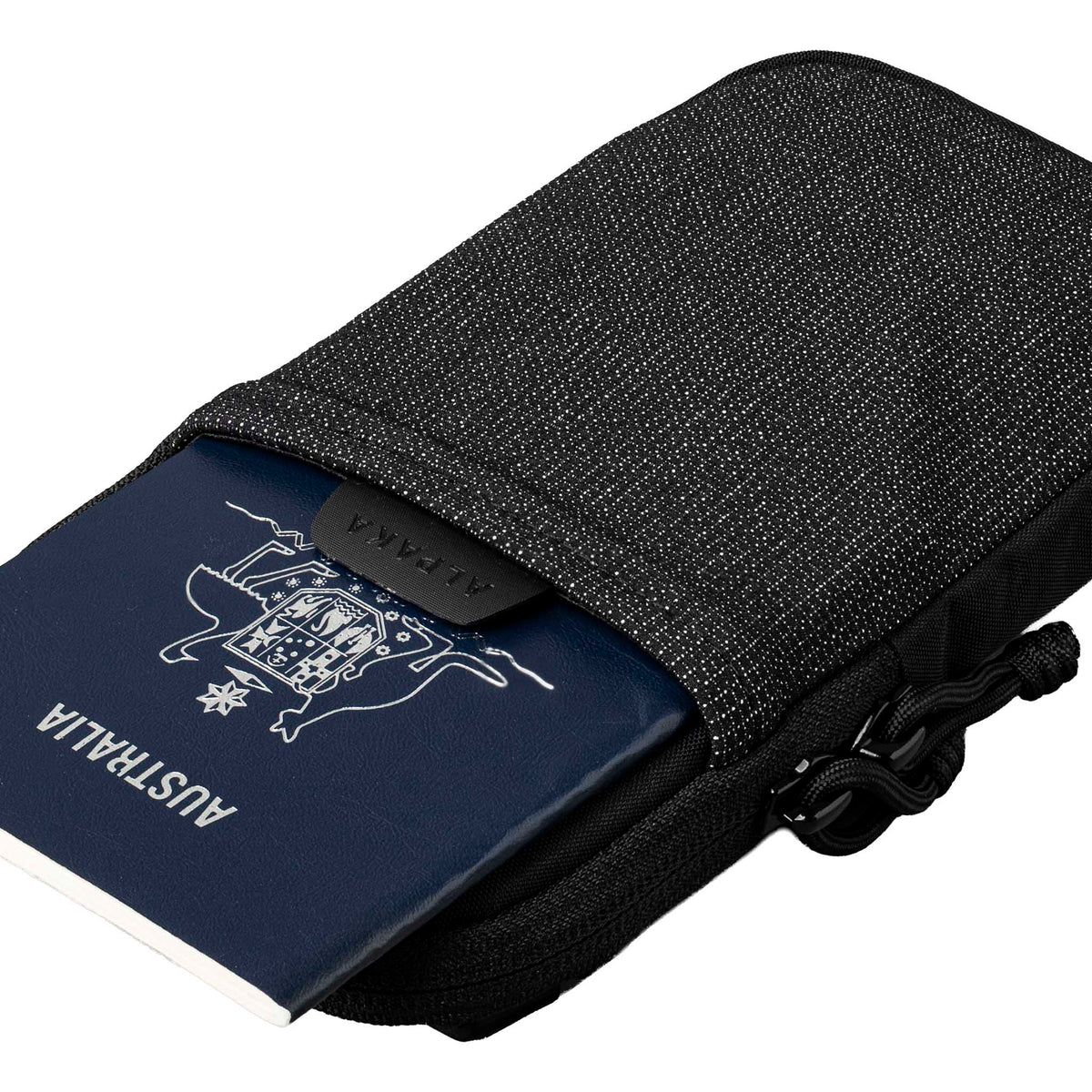 Modular Shoulder Pocket Slim Alpaka AD010920131 Phone Pockets Slim / Black | Axoflux 400D Washed Nylon