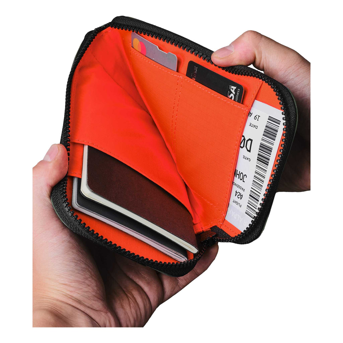 Zip Travel Wallet Alpaka AD010590518 Wallets One Size / Green | Axoflux 210D
