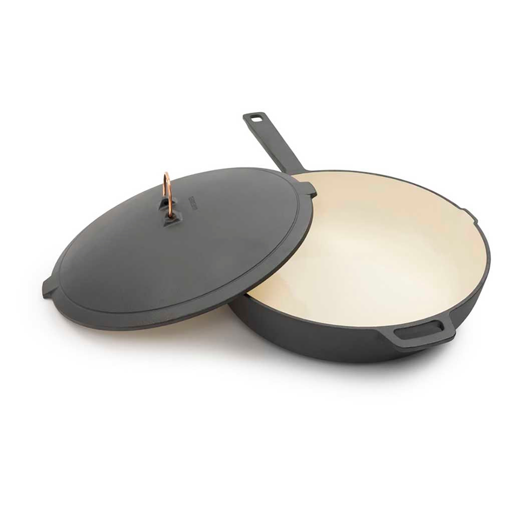 Enamel Lined Skillet Barebones Living CKW-1105 Pots & Pans 12 Inch / Slate Grey