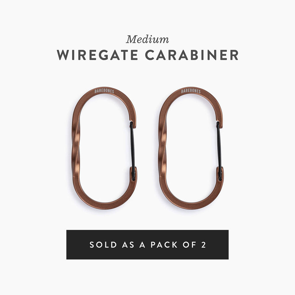 Wiregate Carabiner Barebones Living STR-622 Keyrings Medium / Copper
