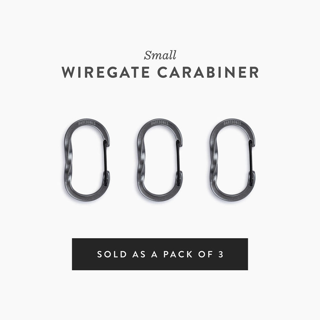 Wiregate Carabiner Barebones Living STR-626 Keyrings Small / Gunmetal