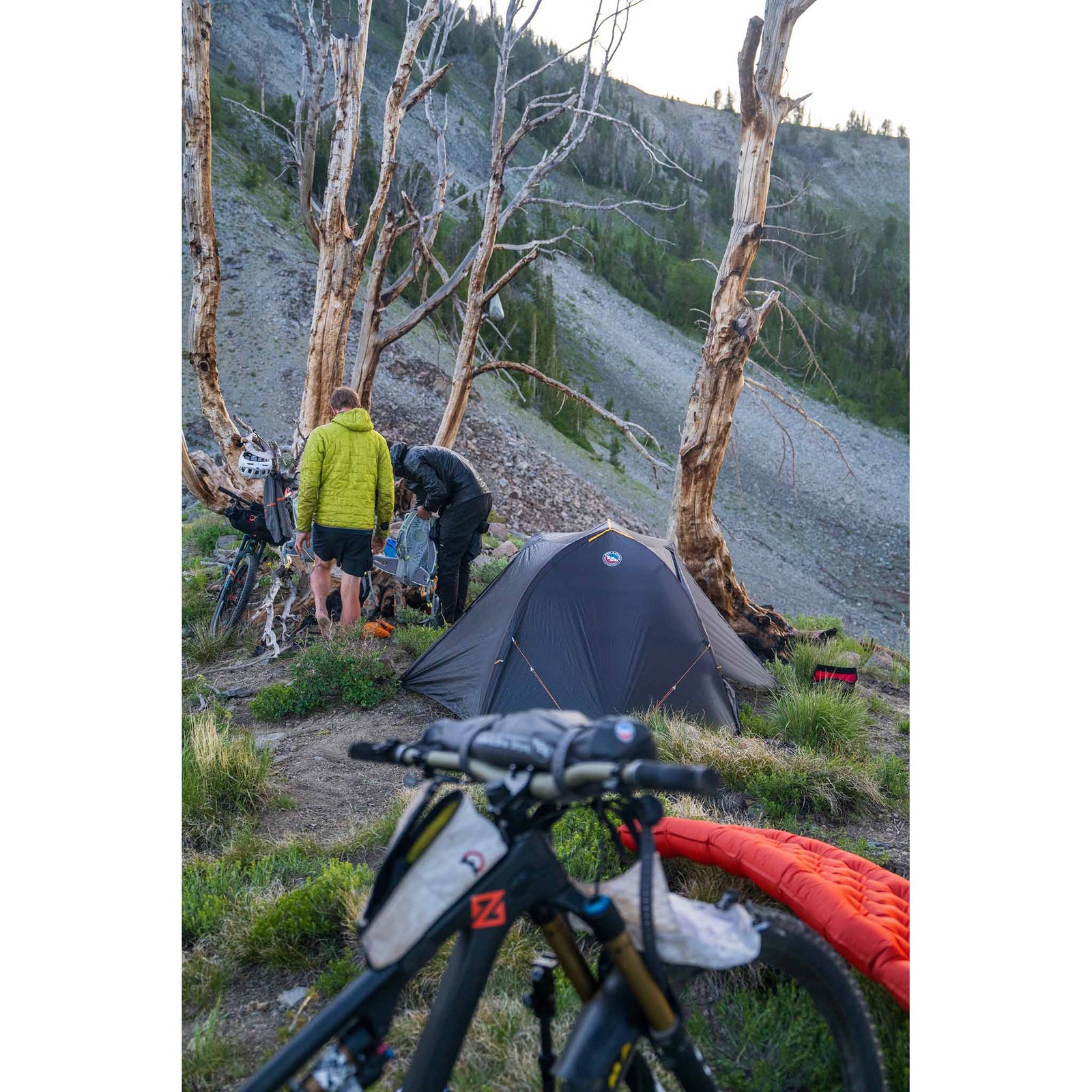 Tiger Wall UL1 Bikepack Big Agnes TTWBP126 Tents 1P / Asphalt/Evening Primrose