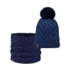 Caryn Knitted Beanie & Fleece Band BUFF 136743.717 Beanies One Size / Midnight
