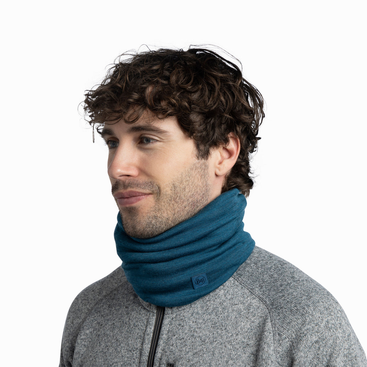 Merino Heavyweight BUFF 113018.737 Neck Gaiters One Size / Ocean Blue