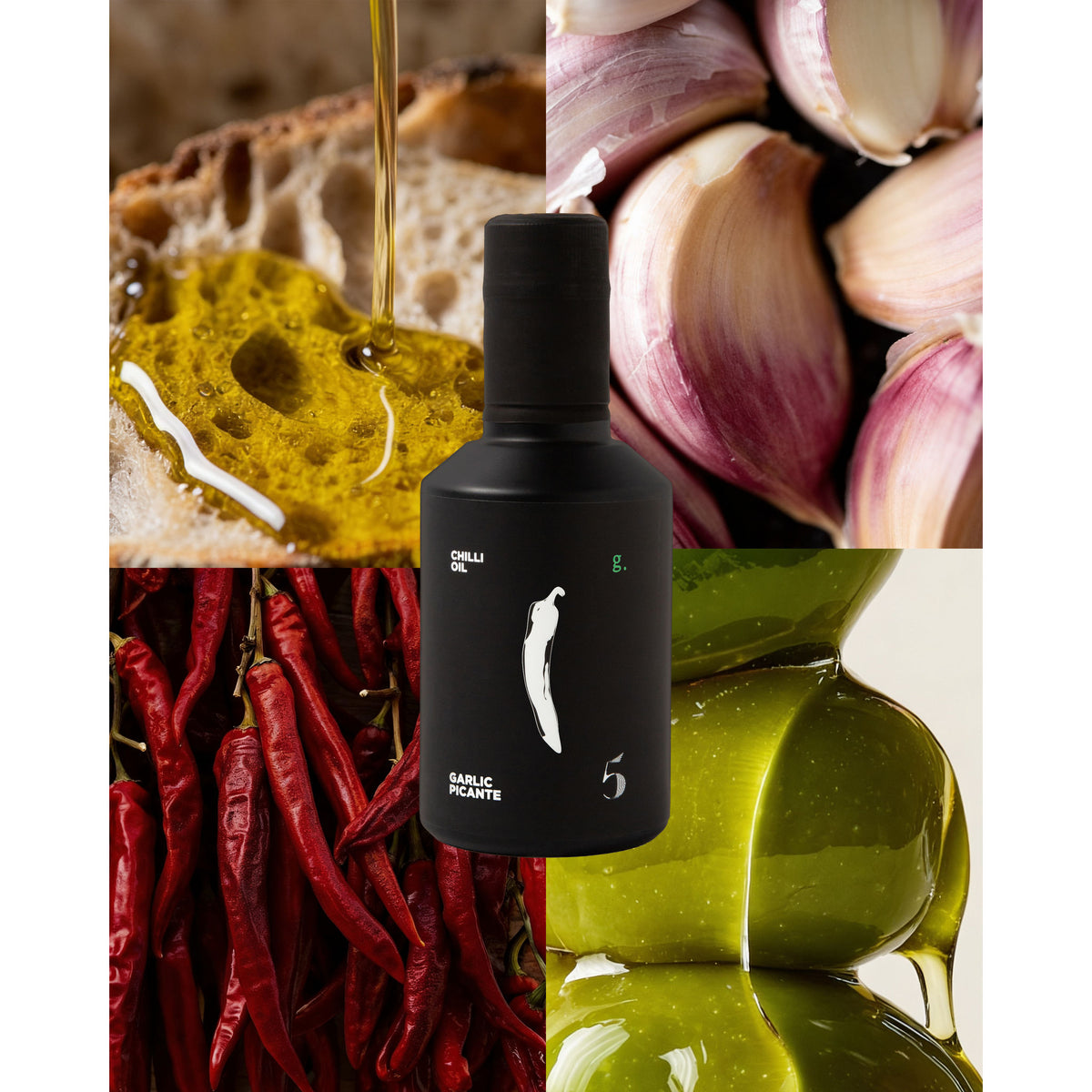 Chilli Oil - Extra Virgin | Garlic Picante Chilli No.5 OIL-GAR-001 Oils & Condiments 250ml / Garlic Picante