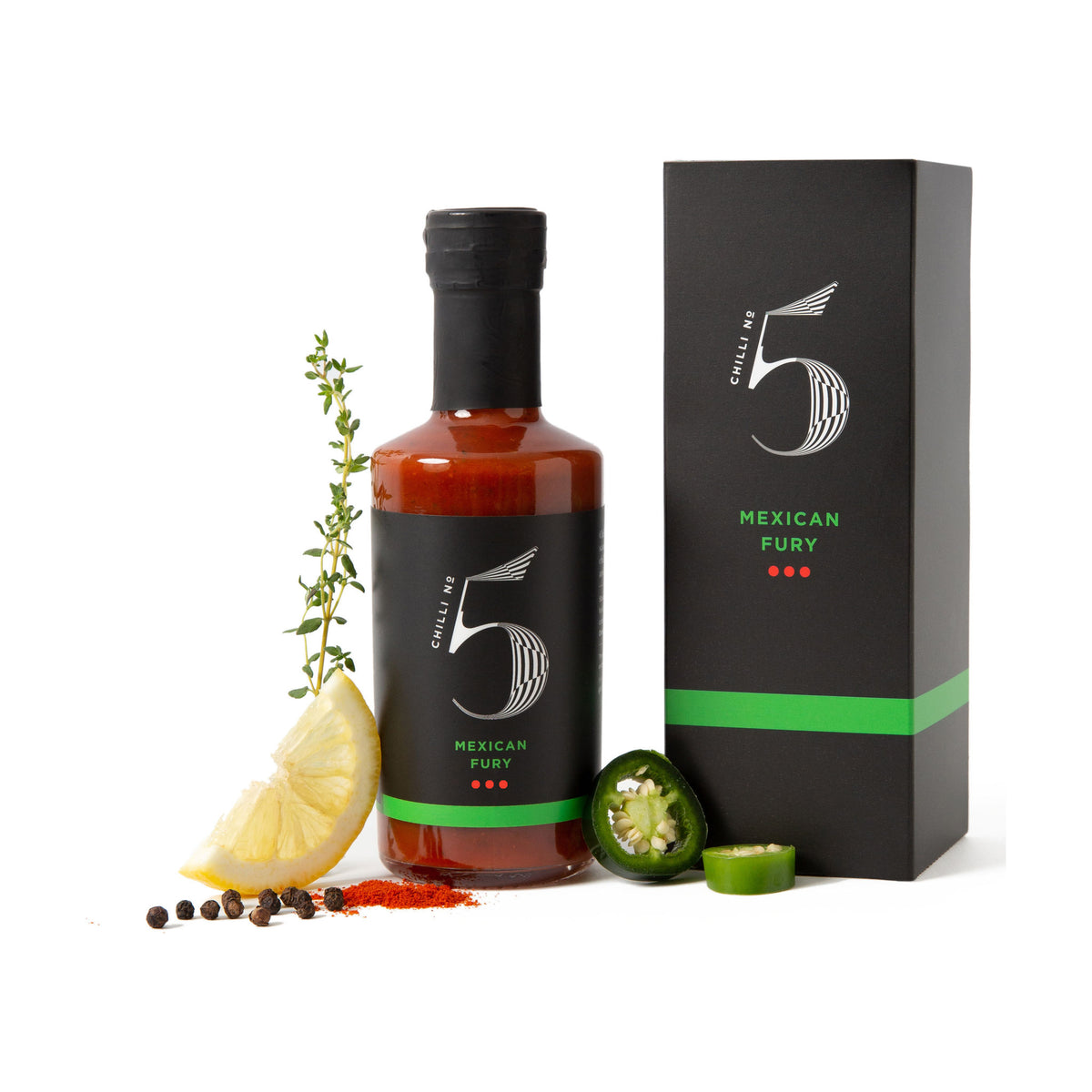 Chilli Sauce | Mexican Fury Chilli No.5 BOT-MEX-0006 Oils &amp; Condiments 200ml / Mexican Fury