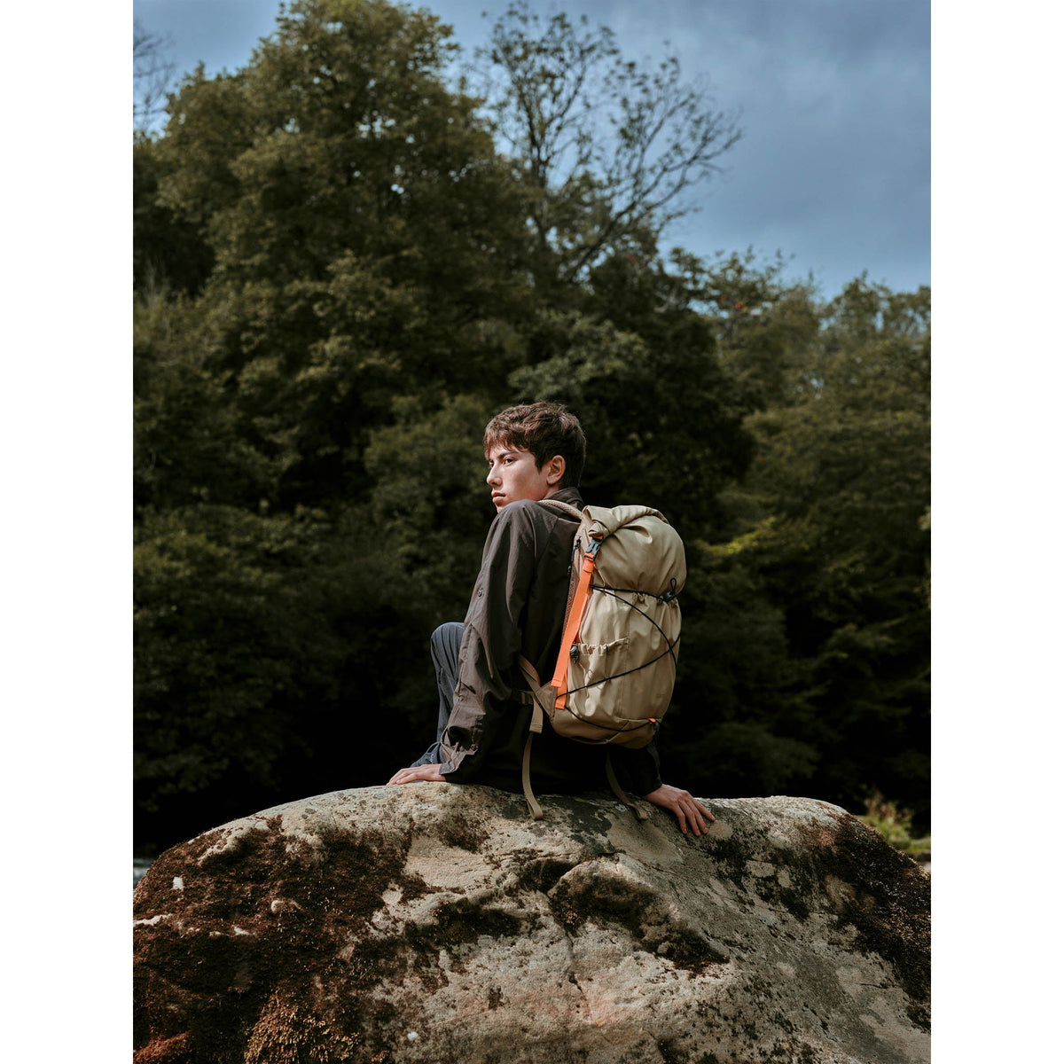 Buckden Roll Top Backpack Elliker 34052-KHAKI Backpacks 24L / Khaki