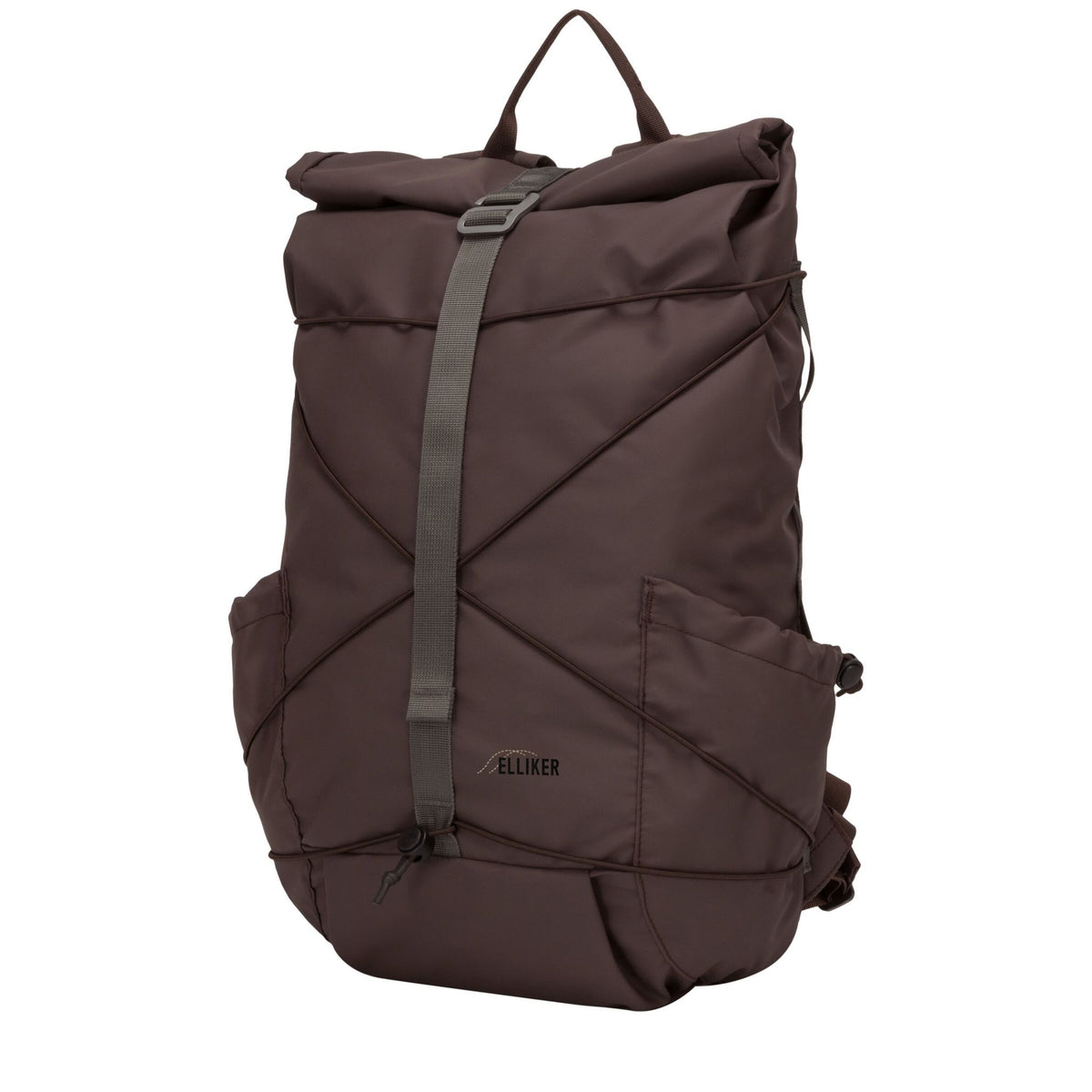 Dayle Roll Top Backpack Elliker 34001-DARKBROWN Backpacks 21L / Dark Brown
