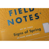 Signs of Spring Dot-Graph Paper (3-Pack) Field Notes FNC-54 Notebooks One Size / Yellow