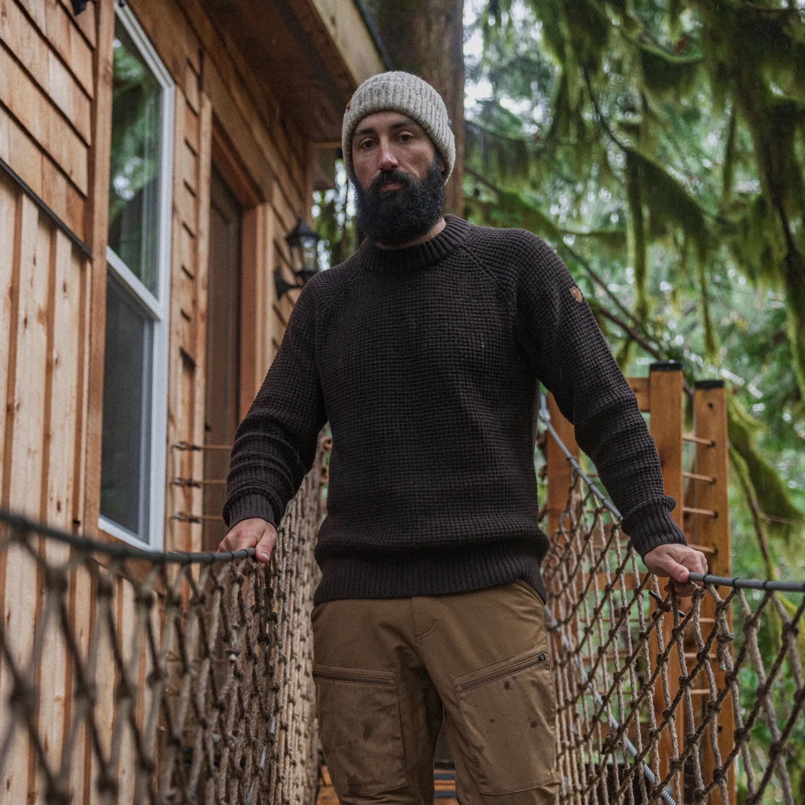 Övik Waffle Knit | Men's Fjällräven Men's Knitted Jumpers