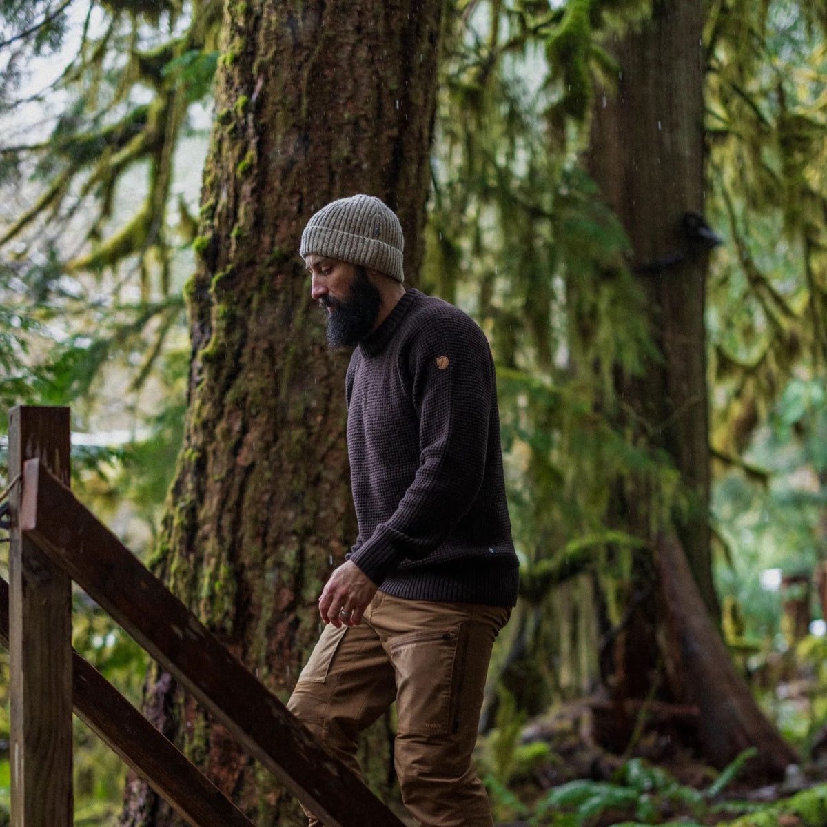 Övik Waffle Knit | Men's Fjällräven Men's Knitted Jumpers
