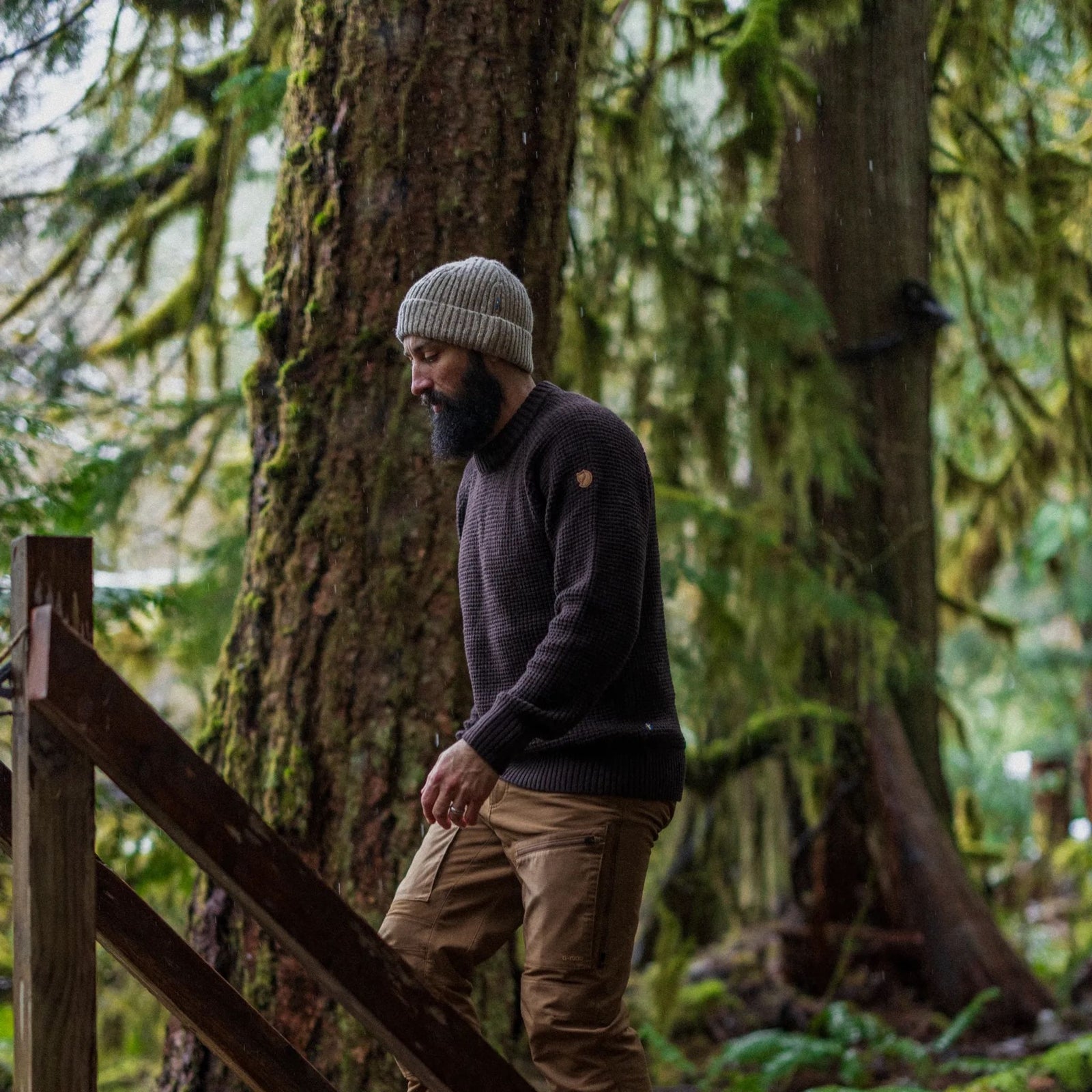 Övik Waffle Knit | Men's Fjällräven Men's Knitted Jumpers