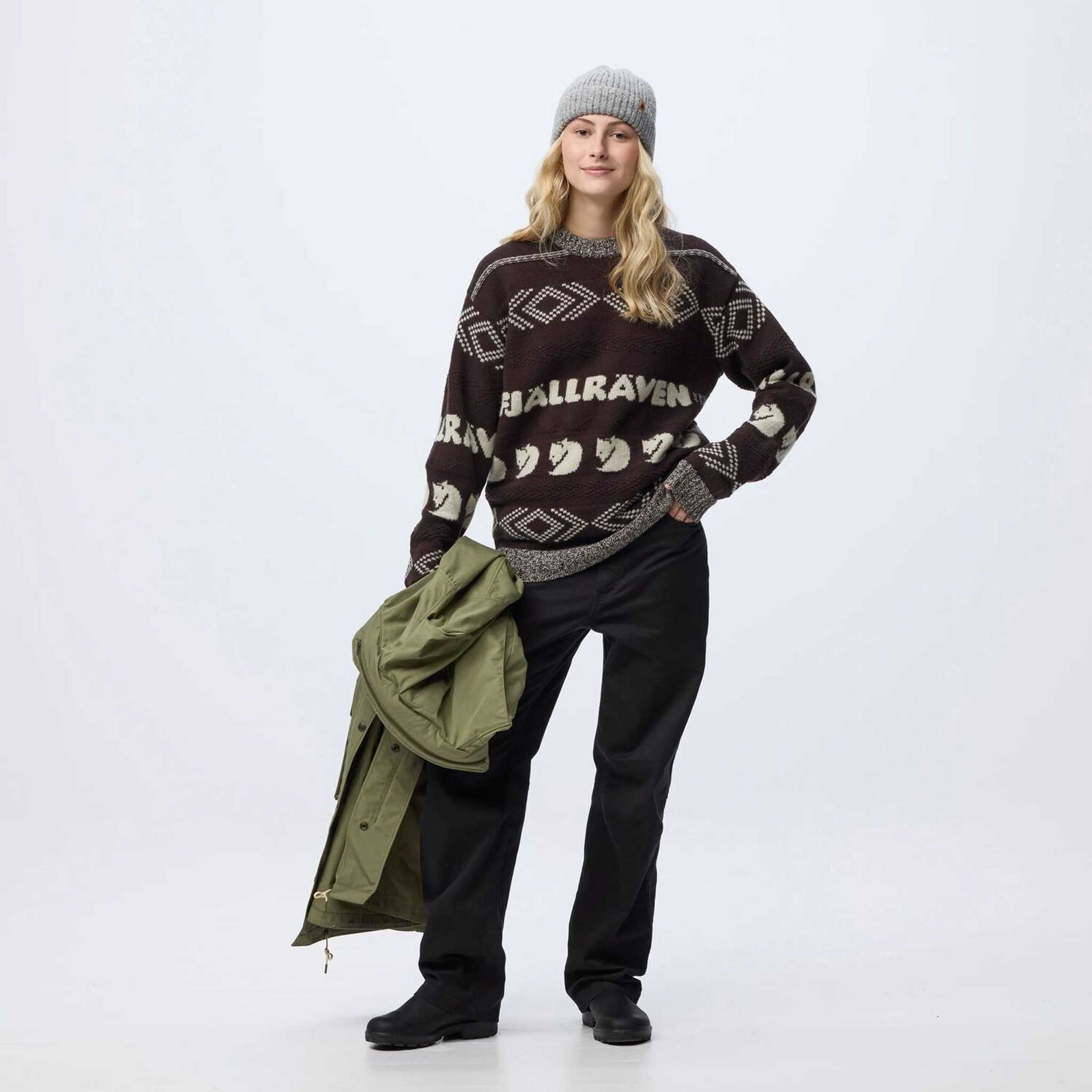 Pull en maille jacquard Fjällräven | Femmes