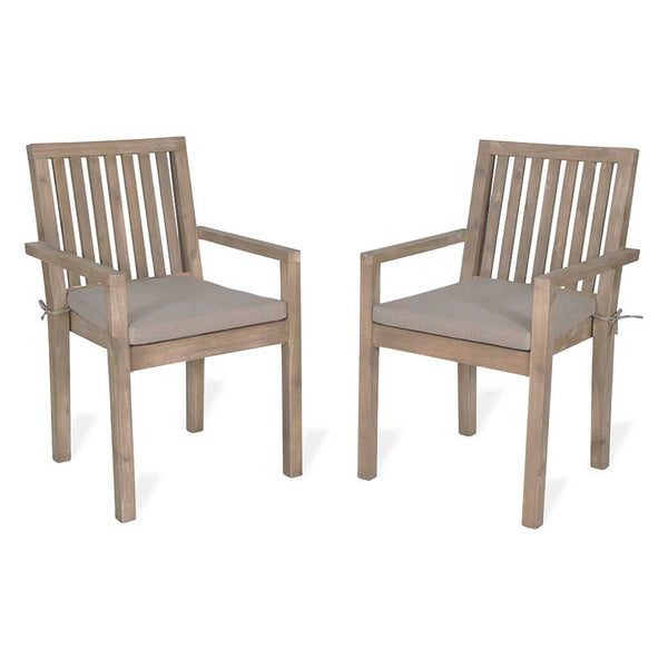 Porthallow Dining Armchairs | Set of 2 Garden Trading FUAC09 Outdoor Dining Chairs One Size / Acacia