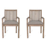 Porthallow Dining Armchairs | Set of 2 Garden Trading FUAC09 Outdoor Dining Chairs One Size / Acacia