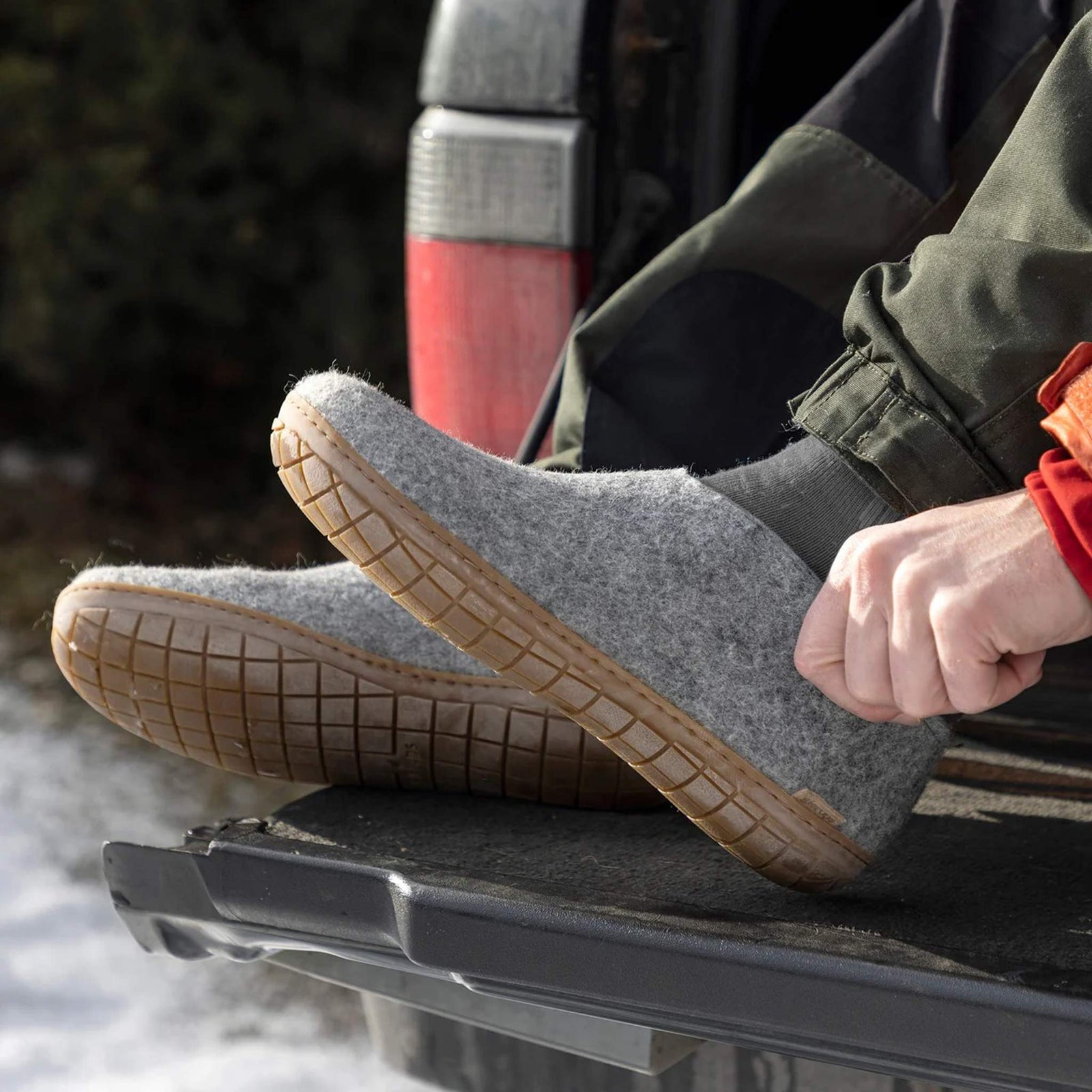 Shoe with Natural Rubber Sole Glerups Unisex Outdoor Slippers