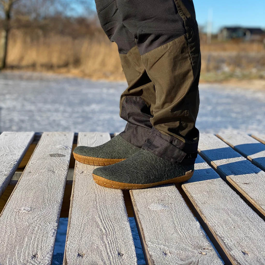 Slip-on with Natural Rubber Sole Glerups Outdoor Slippers