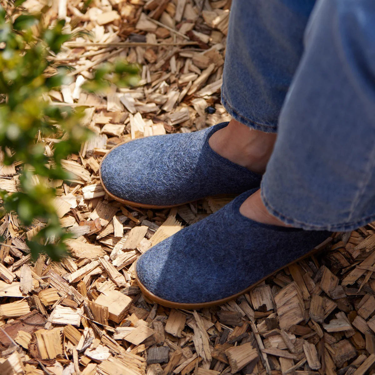 Slip-on with Natural Rubber Sole Glerups Unisex Outdoor Slippers