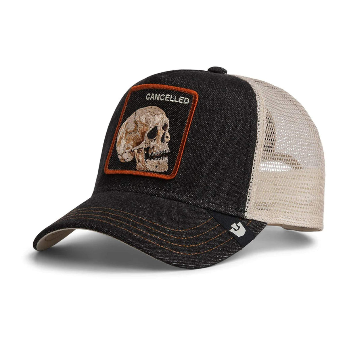 Denim Skull Trucker Hat Goorin Bros. 101-2959-DEN01-O/S Caps &amp; Hats One Size / Dark Denim