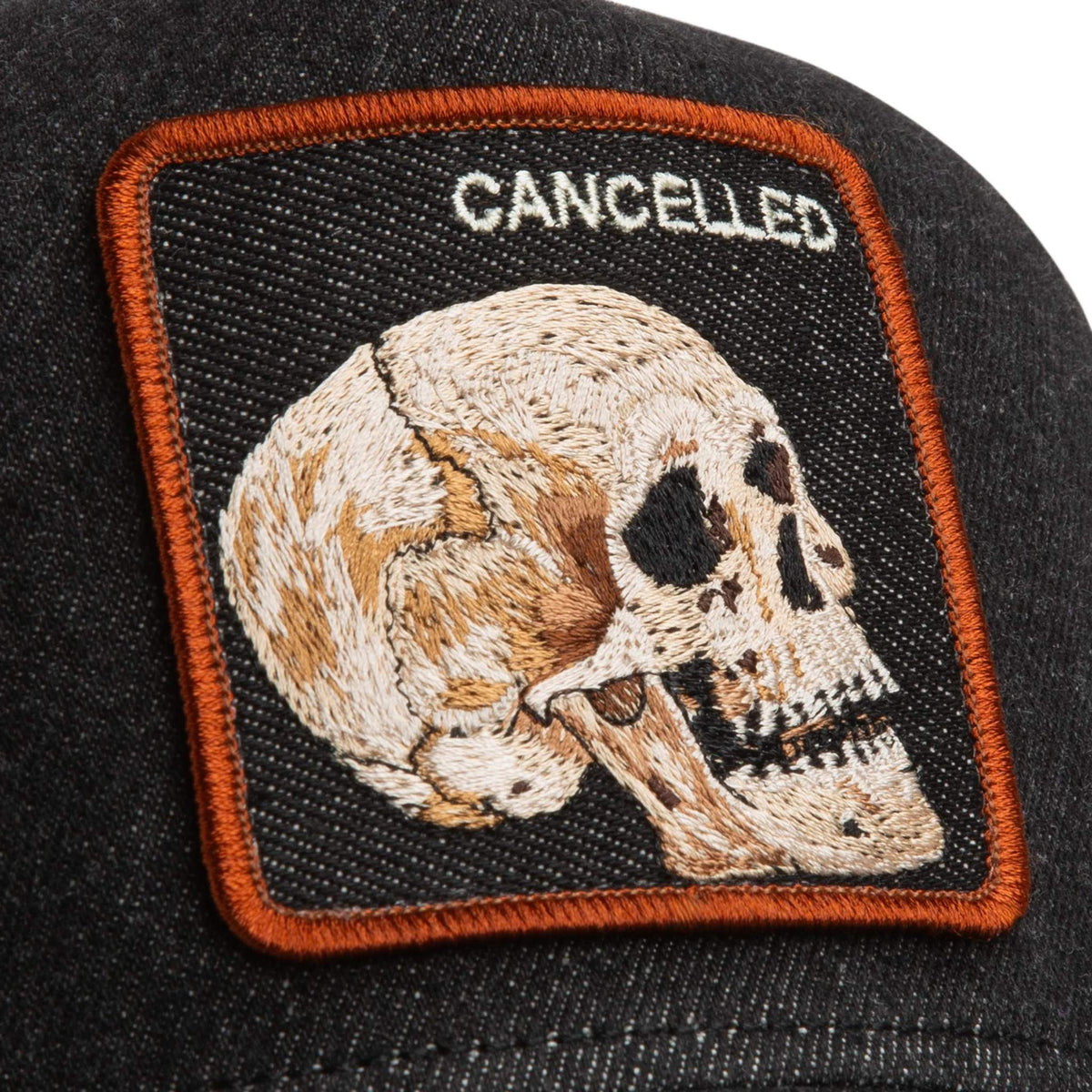 Denim Skull Trucker Hat Goorin Bros. 101-2959-DEN01-O/S Caps & Hats One Size / Dark Denim