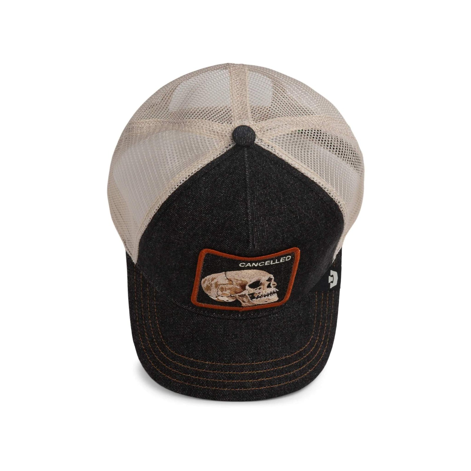 Denim Skull Trucker Hat Goorin Bros. 101-2959-DEN01-O/S Caps & Hats One Size / Dark Denim