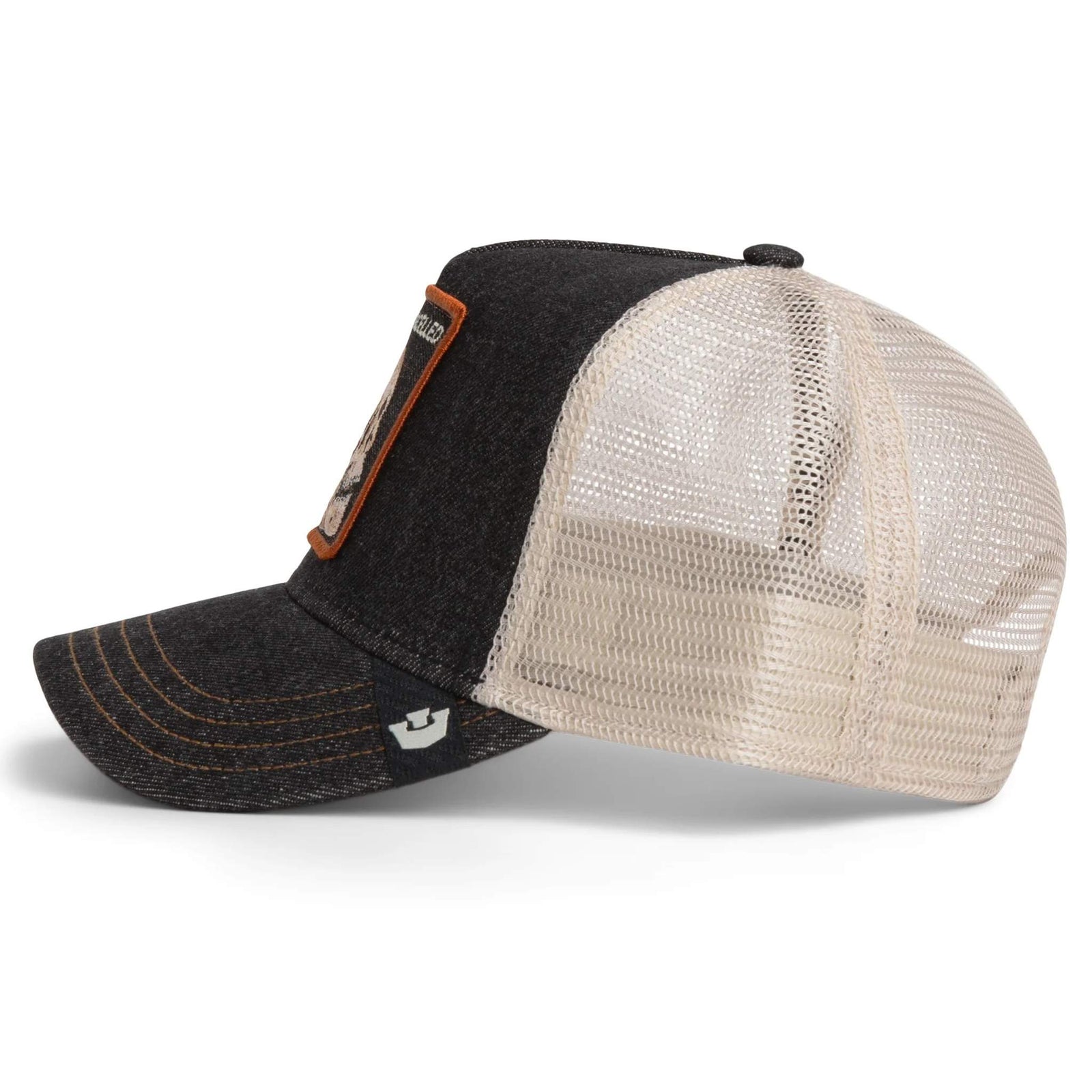 Denim Skull Trucker Hat Goorin Bros. 101-2959-DEN01-O/S Caps & Hats One Size / Dark Denim