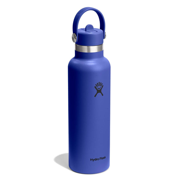 21 oz Standard Mouth w/ Flex Straw Cap Hydro Flask S21CFS382 Water Bottles 21 oz / Capri Blue