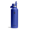 21 oz Standard Mouth w/ Flex Straw Cap Hydro Flask S21CFS382 Water Bottles 21 oz / Capri Blue
