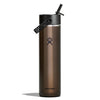 24 oz Lightweight w/ Flex Straw Cap Hydro Flask LW24LWFS080 Water Bottles 24 oz / Obsidian