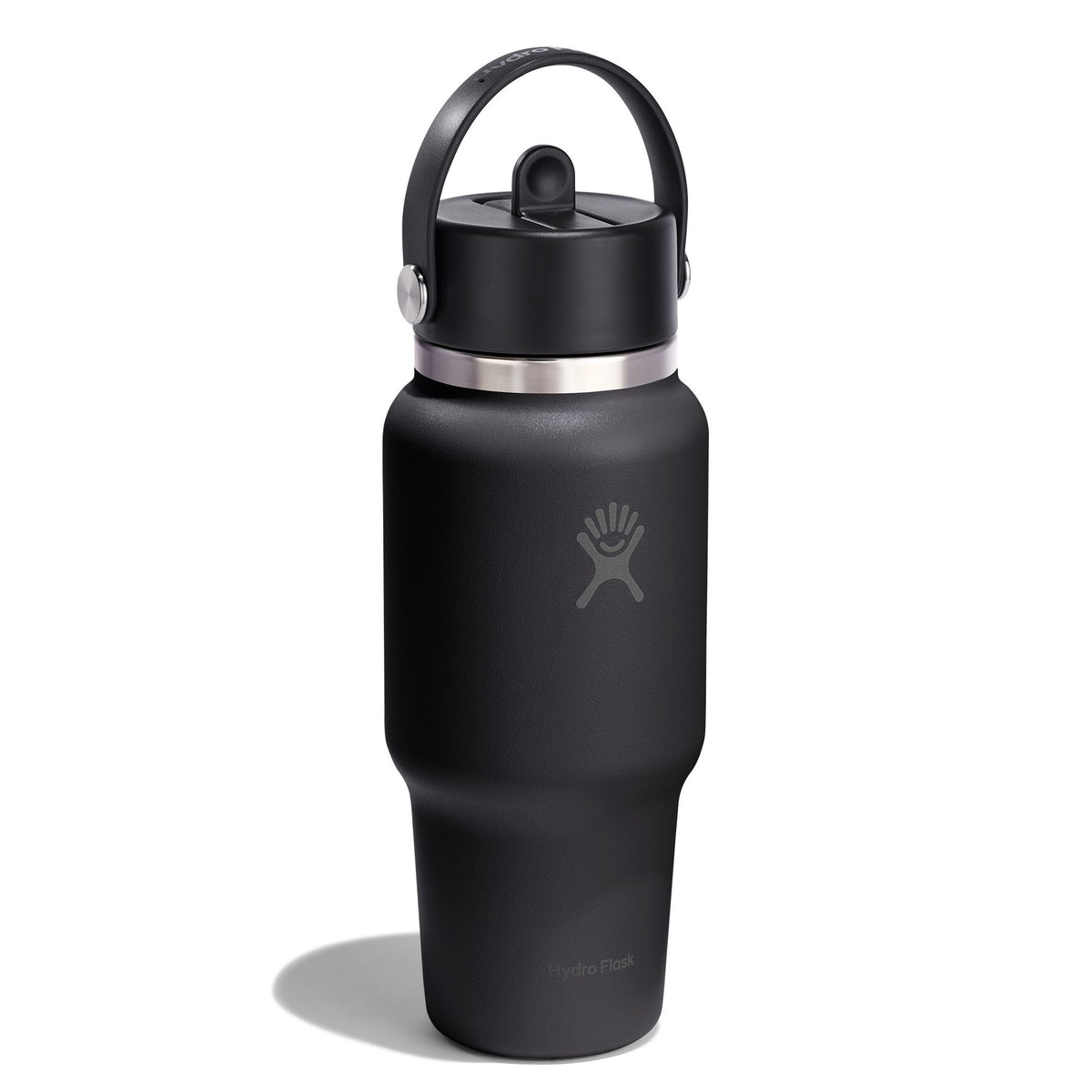 24 oz Wide Mouth w/ Flex Straw Cap Hydro Flask WT24CFS001 Water Bottles 24 oz / Black