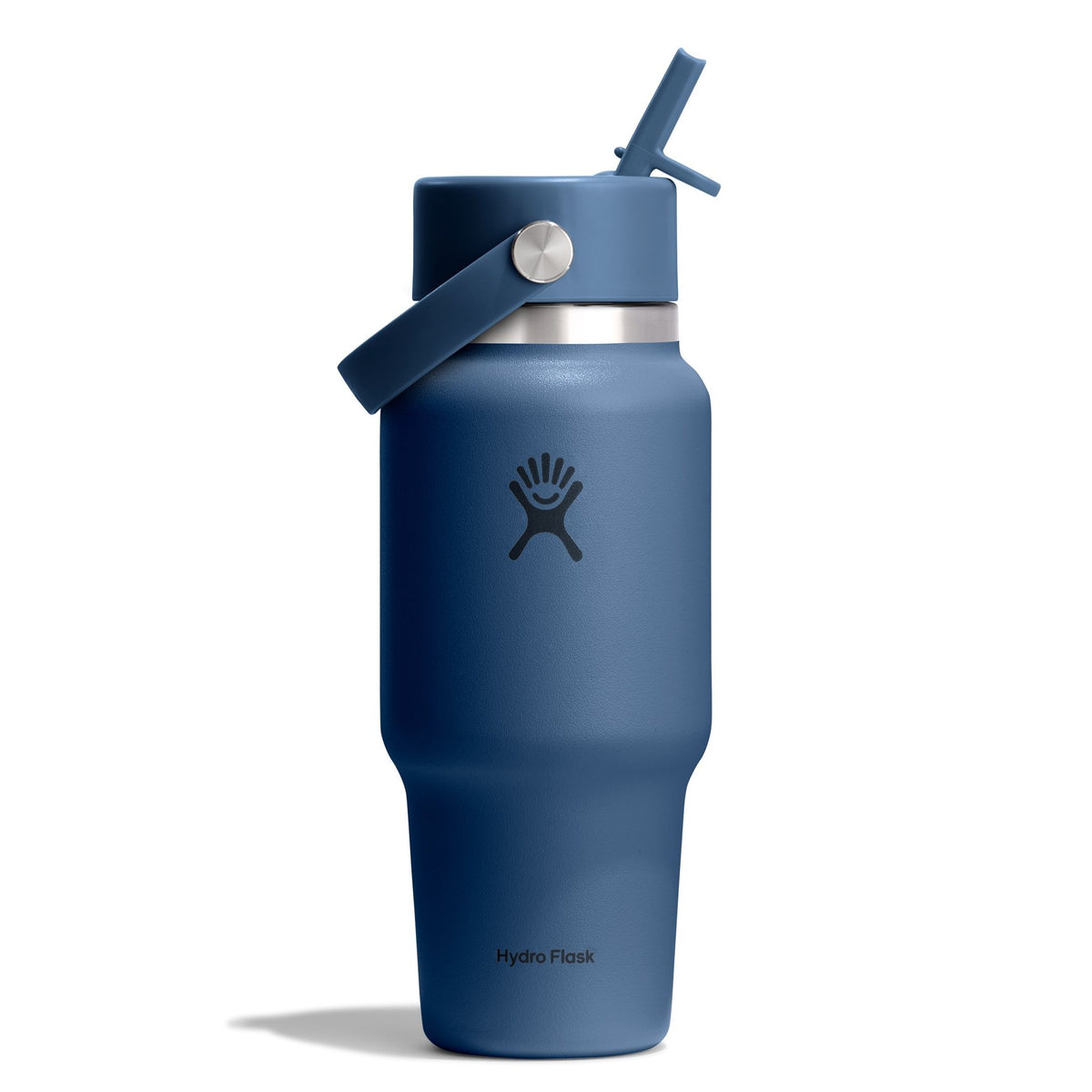 24 oz Wide Mouth w/ Flex Straw Cap Hydro Flask WT24CFS384 Water Bottles 24 oz / Harbor Blue