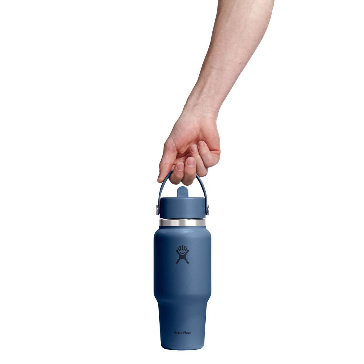 24 oz Wide Mouth w/ Flex Straw Cap Hydro Flask WT24CFS384 Water Bottles 24 oz / Harbor Blue
