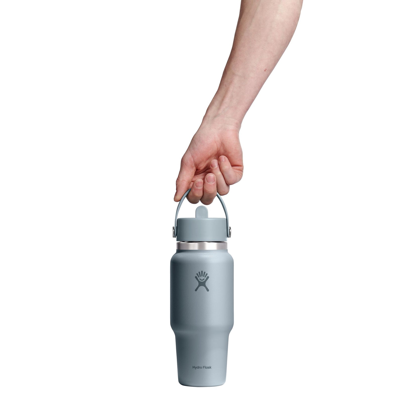 24 oz Wide Mouth w/ Flex Straw Cap Hydro Flask WT24CFS043 Water Bottles 24 oz / Shale Gray
