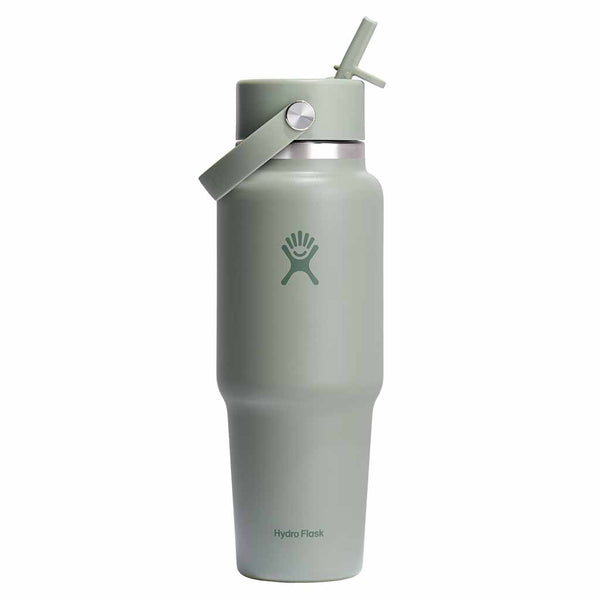 32 oz Wide Flex Straw Travel Bottle Hydro Flask WT32CFS374 Water Bottles 32 oz / Agave